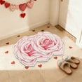 thumbnail image 6 of Rose Shaped Rug, Non Slip Washable Bathroom Mat, Bath Mat, Bath Rug, Area Rug with Rose for Living Room Bedroom Kitchen Bathroom, 23.62"x15.75", 6 of 6