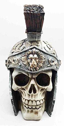 Steampunk Trojan Warrior Skull Figurine Collectible Novelty Halloween Decor 