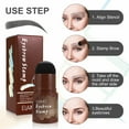 ELAIMEI Eyebrow Stamp Stencil Kit Gray Eeybrow Print One Step Natural
