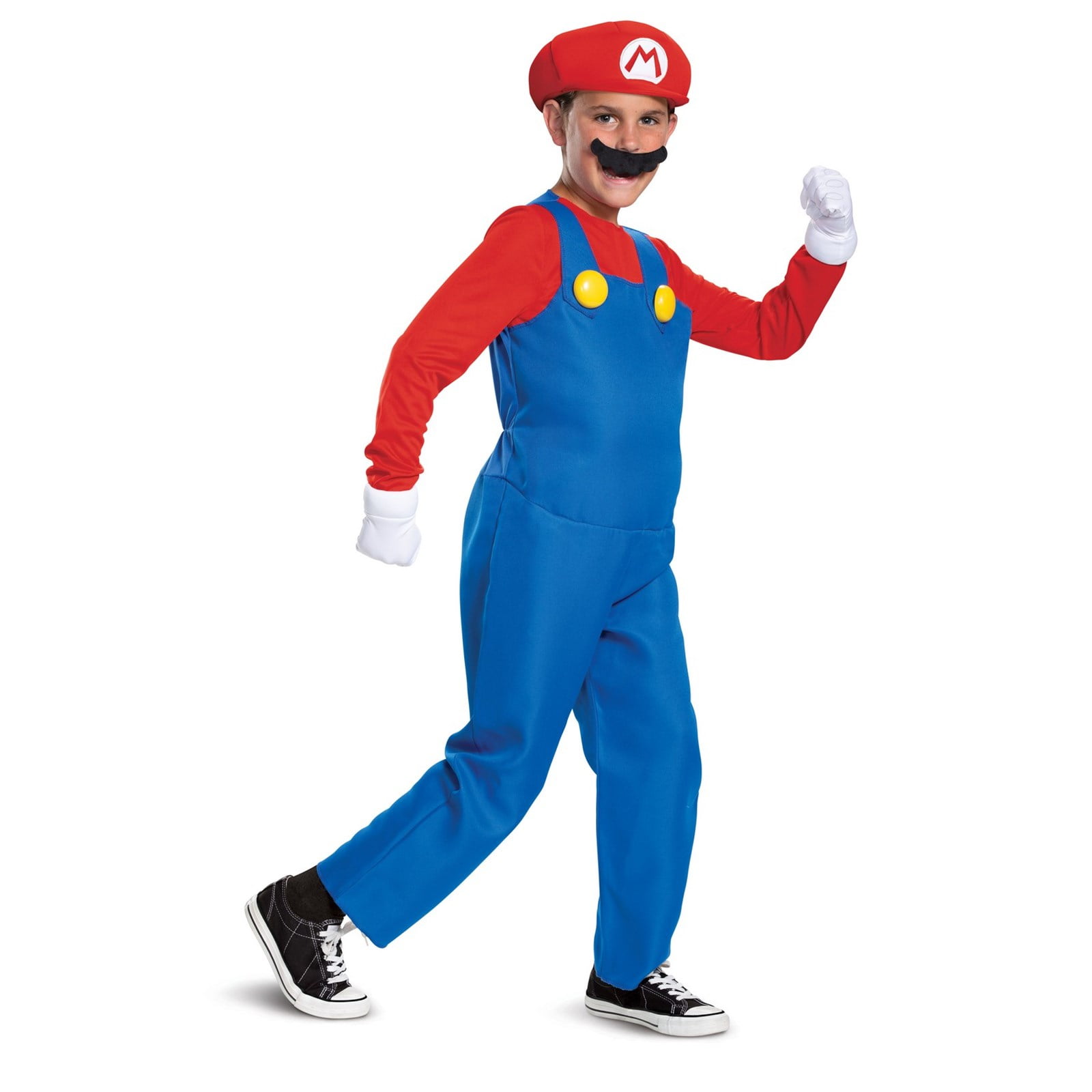 Rosfajiama Hommes Super Mario Costume Classique Frères Garçons Halloween Enfant Adulte Cosplay Costume 