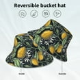 thumbnail image 5 of Easygdp Hand Drawn Citrus Fruits Elegant Lemons Double-Sided Reflective Fisherman Hat,Sun Visor,Casual Hat,Fluorescent Hat,Suitable For Outdoor And Night Walking,Unisex, 5 of 9