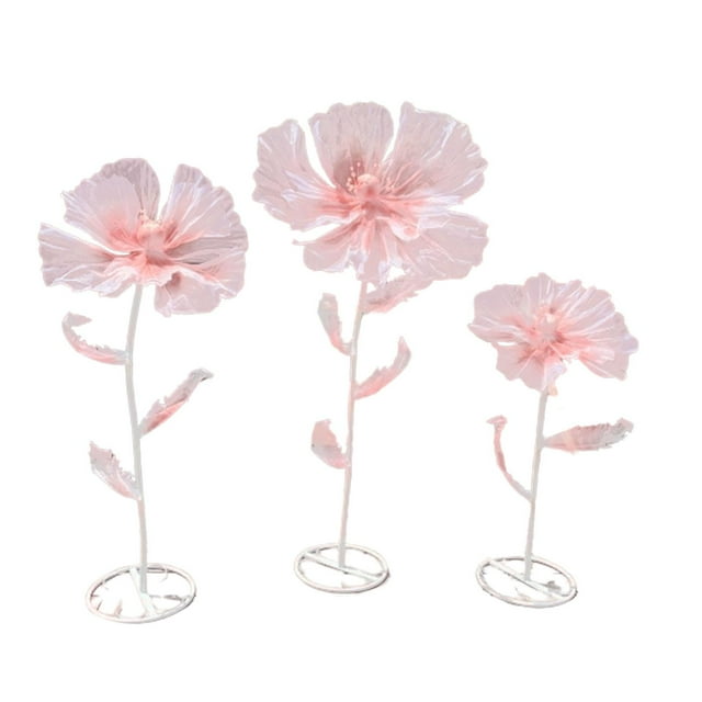 Elodie 3 Piece Giant Flower Backdrop, Spring Wedding Arrangements, Creative DIY Wedding Pink and Beige