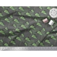 thumbnail image 2 of Soimoi Gray Heavy Satin Fabric Geometric & Palm Tree Print Fabric by the Yard 56 Inch Wide, 2 of 3
