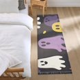 thumbnail image 3 of Yayeee Runner Rug for Bedroom 2'x6' Machine Washable Hallway Non Slip Mat, Yellow Halloween Ghosts, 3 of 8