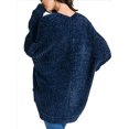 thumbnail image 3 of KOGMO Womens Casual Loose Fit Open Front High Low Chenille Sweater Cardigan, 3 of 5