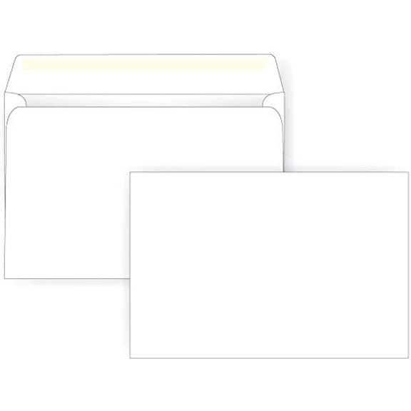 Limited Papers (TM) Booklet Envelopes, White Wove, Gummed Seal, 28 Pound, Heavyweight, for Mailing and More. (6 x 9, 1000)