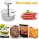 thumbnail image 4 of Prensa para hamburguesas, prensa para hamburguesas antiadherente de acero inoxidable ajustable, para fiestas, cenas, barbacoas, apta para lavavajillas, 4 of 5