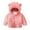 Pink, variant on 1-6Y Girls Boys Cute Bear Ears Hoodies Jacket Little Child Winter Warm Snowsuit