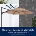 thumbnail image 6 of Best Choice Products 10ft 360 Rotating Cantilever Offset Hanging Patio Umbrella - Tan, 6 of 9