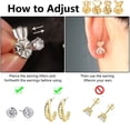 thumbnail image 3 of Alexcraft Hypoallergenic Silver Plated Adjustable Heart Earring Backs for Heavy Earrings - 6 Pairs, 3 of 7