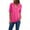 #7-Hot Pink, variant on Pntutb Flash Picks! Womens Ladies Zipper Button Long Sleeve Loose Chiffon Shirts Clothing