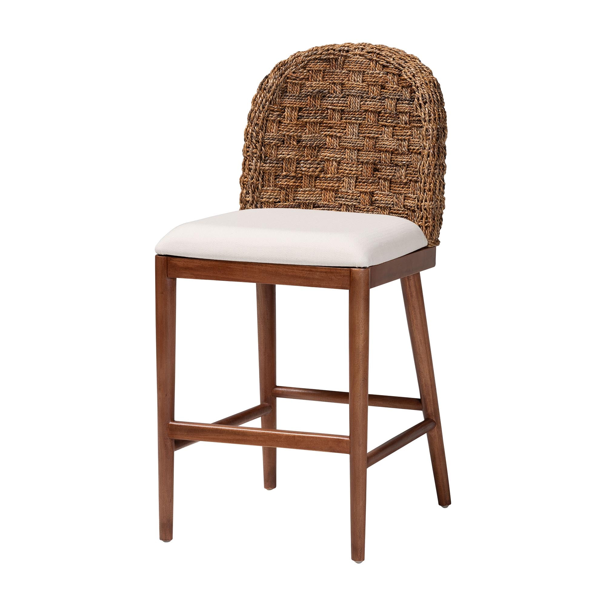 bali & pari Denver Boho Counter Stool, Walnut Brown