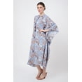 thumbnail image 6 of MISS LAVISH LONDON Beach Dress Swim Cover Up Collar and Tie-up With Tassels Kaftan Dresses for Women - 172-Slate Grey, XX-Large, 6 of 7