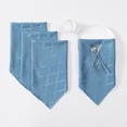 thumbnail image 2 of THD Monie Blue Square Napkins, Elegant Jacquard Fabric Dining Napkins, Advanced Water Resistance, Geometric Lattice Pattern - Blue (Set of 4, 20 x 20 inch), 2 of 5