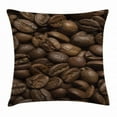thumbnail image 1 of Coffee Throw Pillow Cushion Cover, Flavored Roasted Arabica Beans Ready for Brew Fresh Drink of Mocha for Robust Breakfast, Decorative Square Accent Pillow Case, 20 X 20 Inches, Brown, by Ambesonne, 1 of 2
