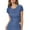Navy, variant on ZHYou Womens Zip Up Short Sleeve Tops,Active Slim Fit Stretchy Knit Ribbed Tees Round Neck Sport T-Shirts,White,S