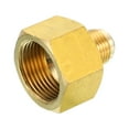thumbnail image 3 of Uxcell Flare Connector SAE 45 Degree Flare Brass Adapter Flare Pipe Fitting 3/4 inch Female Flare x 3/8 inch Male Flare 1 pcs, 3 of 7