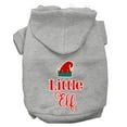 thumbnail image 6 of Christmas Pet Dog  Cat Hoodie Screen Printed, "Little Elf", 6 of 11