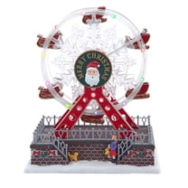 Kurt Adler Battery Operated Musical Animated Santa Ferris Wheel