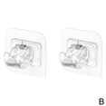 thumbnail image 1 of Transparent 2 sets of opp with packaging curtain rod hooks without punching kitchen living room multi-purpose rod hanger curtain hooks without crossbar, 1 of 8