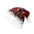thumbnail image 3 of Christmas Santa Hat Red Velvet Santa Claus Hat Santa Cap, 3 of 3