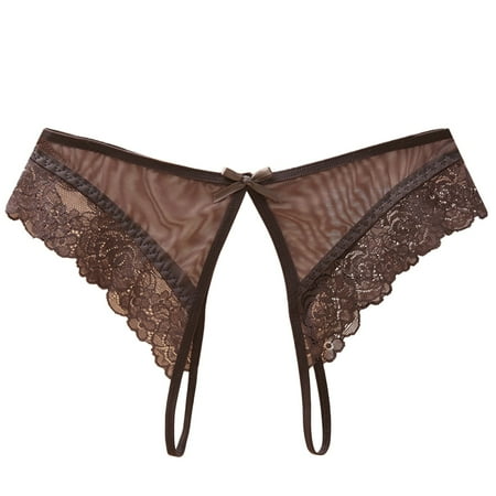 BYHONG Womens Lace Sexy Breathable Lace Hollow Out and Raise The Pure Brief Panties Women s Panties F One Size