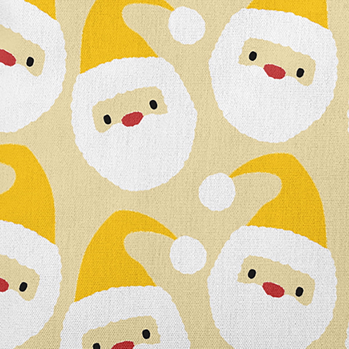 16" x 16" Simply Daisy Dancing Santas Polyester Indoor/Outdoor Pillow, Yahoo Yellow Qty 1