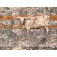 thumbnail image 2 of Wiley, Marta 14x12 Black Ornate Wood Framed with Double Matting Museum Art Print Titled - White Long Horn, 2 of 4