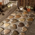 thumbnail image 4 of Todaioua Imitation 3D Heart River Stone Welcome Mat - Non-Slip Absorbent Crystal Velvet Doormat for Front Door Entryway Kitchen Bathroom, Washable Floor Rug for Valentine's Day Home Decor, 4 of 8