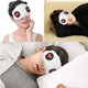 thumbnail image 5 of Antifaz para ojos de panda, suave y esponjoso, ideal para viajes y fiestas de pijamas, 2 unidades (panda roja con ojos de amor + panda blanco con ojos de amor), 5 of 5