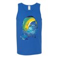 thumbnail image 2 of Mahi-Mahi Fish Catching Small Fish Animal Lover Mens Graphic Tank Top, Royal, Small, 2 of 3