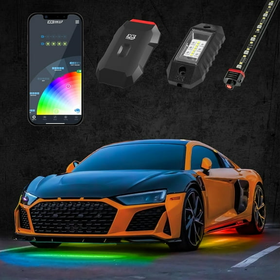 RGBW Addressable LED Underglow Kits | XKalpha App Controlled Standard Kit