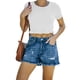 thumbnail image 1 of Camiseta corta de manga corta con cuello redondo para mujer, ajustada, informal, cómoda, de verano, para uso diario, 1 of 6