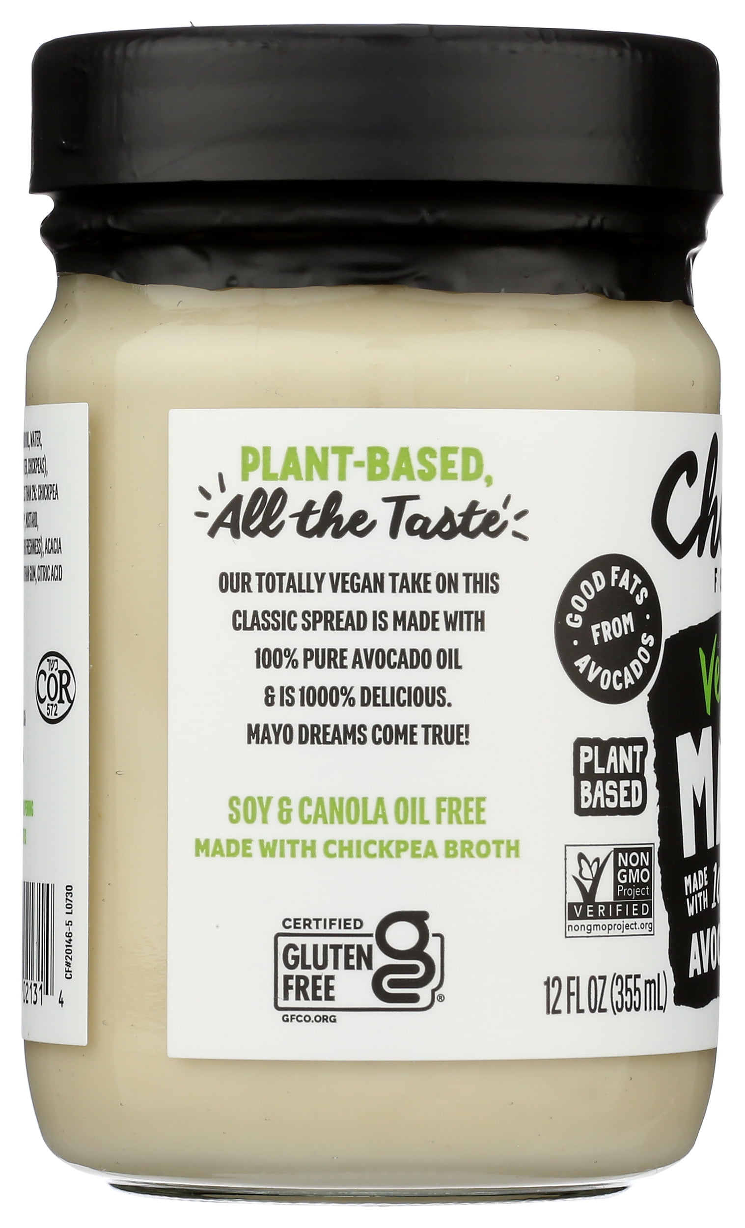 Pack of 6, Chosen Foods Vegan Avocado Oil Mayo, 12 oz
