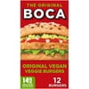 BOCA Original Vegan Veggie Burgers, 12 ct Box