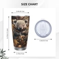 thumbnail image 4 of KLL Cute Fallen Leaf Koala Print 40oz Stainless Steel Insulated Car Cup with Spillproof Lid - Keep Your Drink Hot or Cold on the Go-Without Straw, 4 of 8