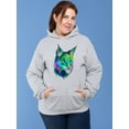 thumbnail image 2 of Rainbow Lynx Hoodie Women -Rose Khan Designs, Female Large, 2 of 4