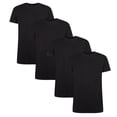 thumbnail image 1 of Bamboo basics Camiseta RUBEN para hombres, paquete de 4 - Camiseta interior, cuello redondo, camiseta simple Negro XL (X-Large), 1 of 3