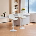 thumbnail image 6 of YOUNIKE Bar Stools with High Back Soft Cushion Set of 2 Adjustable Swivel Bar Chairs Counter Stools,White, 6 of 12