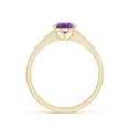 thumbnail image 2 of ANGARA Natural Oval 1.15 ct Amethyst Ring with Flush-Set Diamonds in 14K Yellow Gold for Women (Size-8x6mm) | February Birthstone, Anniversary, Jewelry Gift for Women | Natural Amethyst Ring, 2 of 10
