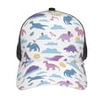 thumbnail image 3 of Lsque Dinosaur Printed Trucker Hat - Baseball Cap for Men Women - Breathable Mesh Side, Adjustable Fit - for Casual Wear, 3 of 7