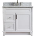 thumbnail image 6 of BELLATERRA HOME LLC Single sink vanity in White with White Carrara marble and rectangle sink, 6 of 14