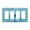 4-Gang Screwless, variant on Blue Flower Switch Cover Decorative Wall Plate / 4-Gang 4-Decor / Standard Size 4.5x8 in