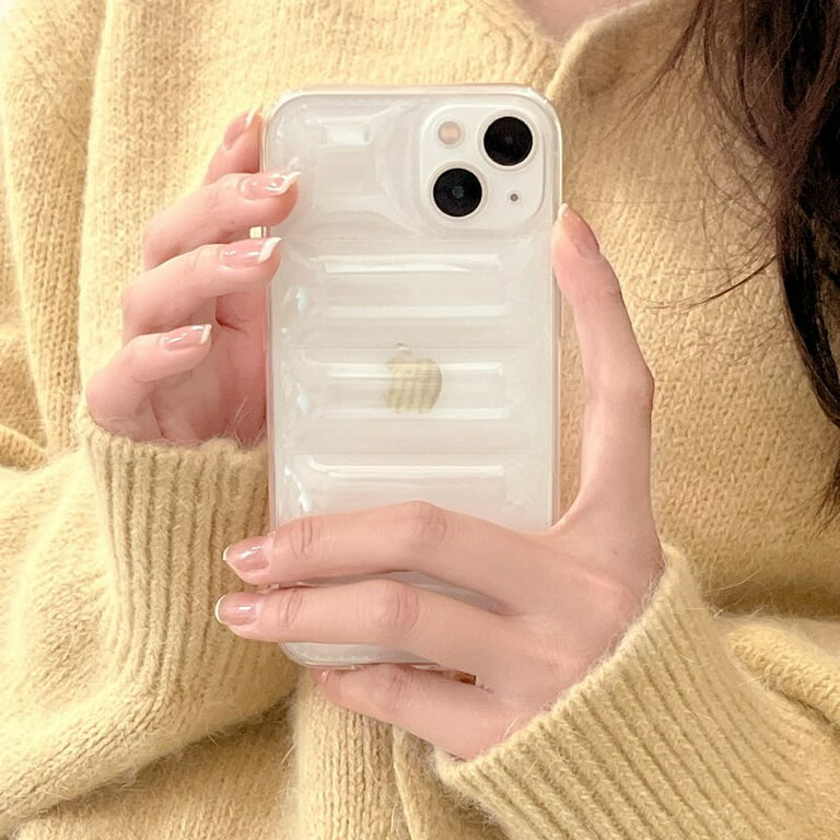  Fashion Transparent Down Jacket Phone Case For iphone 13 12  11 Pro Max X XS Max XR 7 8 Plus Gradient Soft Silicone Back Cover-LVS-for  iPhone 11 : Electronics