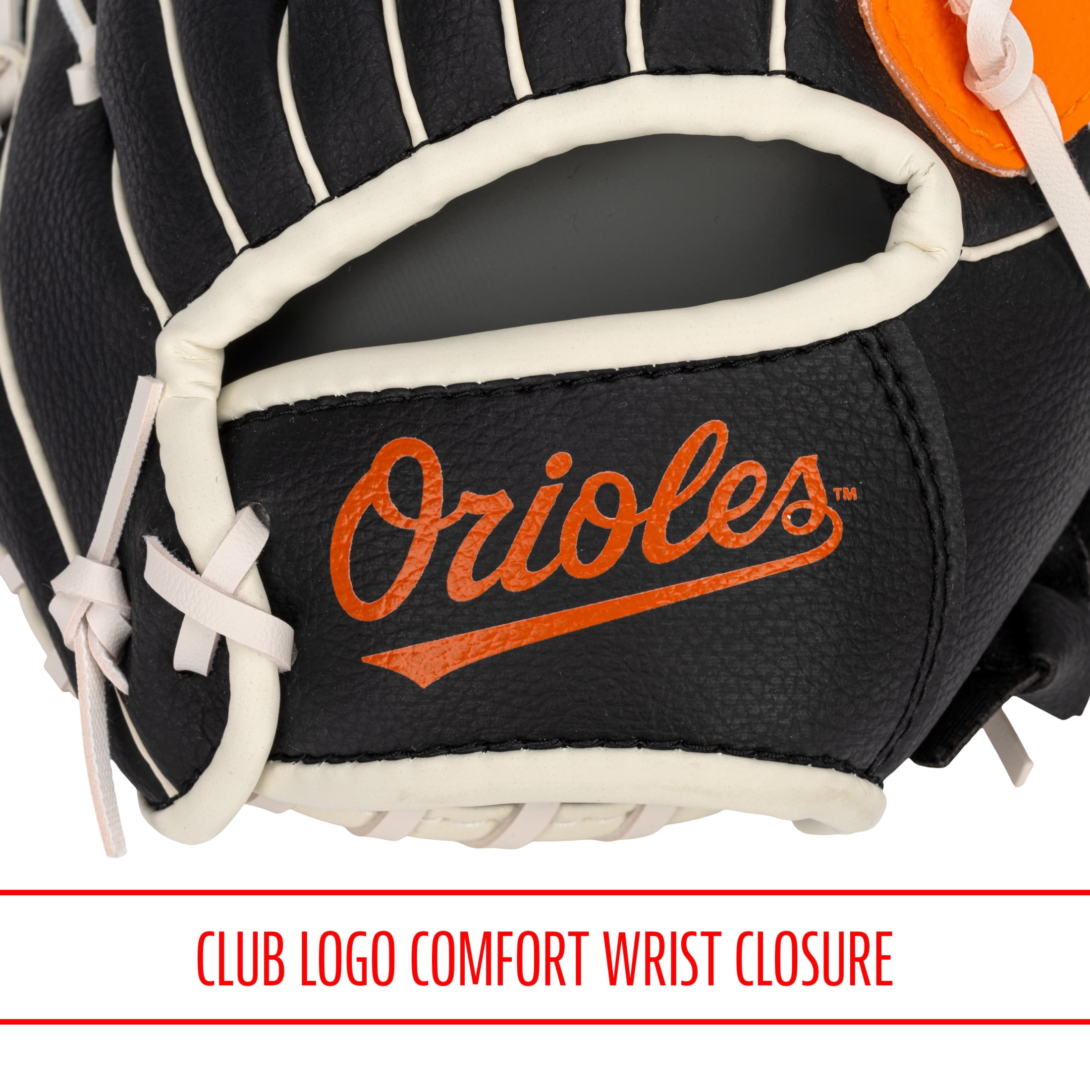 Franklin Sports MLB Baltimore Orioles Youth Teeball Glove + Ball Set, 9.5 in