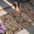 thumbnail image 4 of Red Mushroom Flower Brown Pattern Door Rugs,Washable Non Slip Door Mats Indoor,Decorative Door Mats,Entry Mat Indoor for Entrance,Bedroom,Kitchen,Bathroom,20"x32", 4 of 6