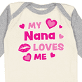 thumbnail image 4 of Inktastic Valentine's Day My Nana Loves Me Hearts and Lips Boys or Girls Long Sleeve Baby Bodysuit, 4 of 5