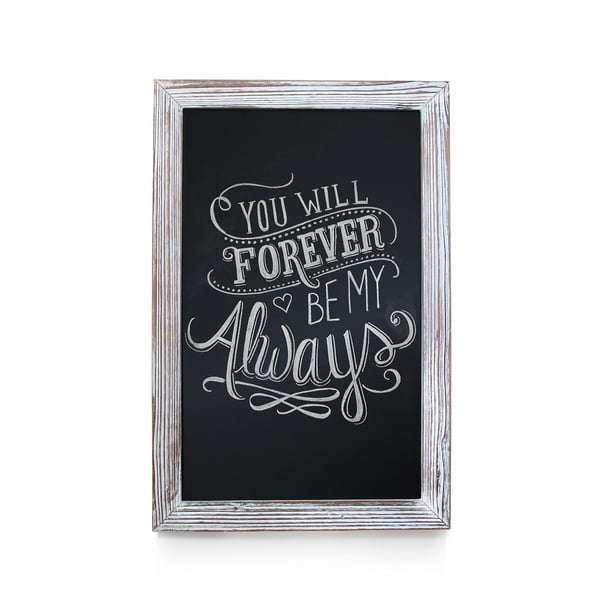 HBCY Creations Rustic Whitewashed Wall Chalkboard, Extra Large
