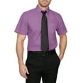 thumbnail image 4 of J. METHOD Men's Classic Regular Fit Button Down Short Sleeve Solid Color Dress Shirts S-5XL, 4 of 5