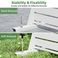 thumbnail image 3 of MAYEERTY Outdoor Privacy Screen – Weatherproof Galvanized Steel Panel,Stripe,White, 3 of 7